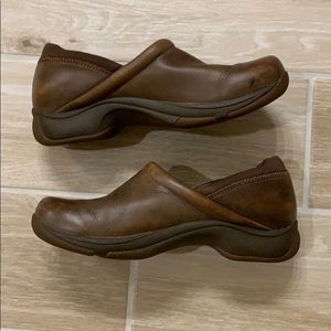Dansko brown mule clogs